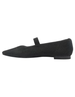 Active Flex Jazz Flat Ballet in Black Knit