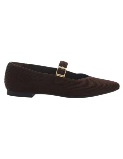 Active Flex Jazz Flat Shoes in Chocolate Knit