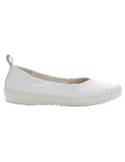 Active Flex Rosalia Flats in White Leather