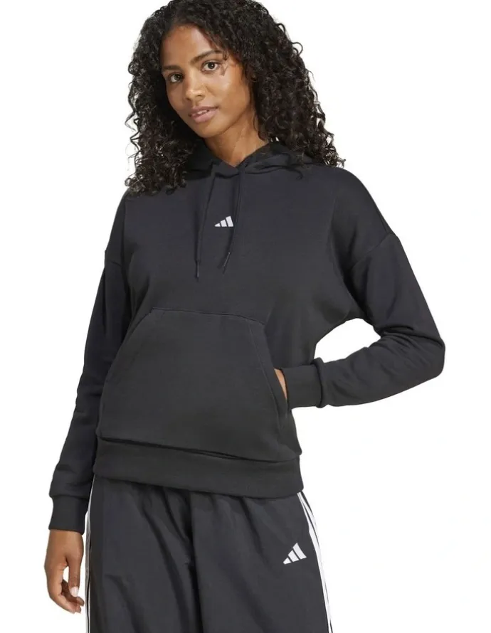 adidas Essentials Feel Cozy Hoodie in Black