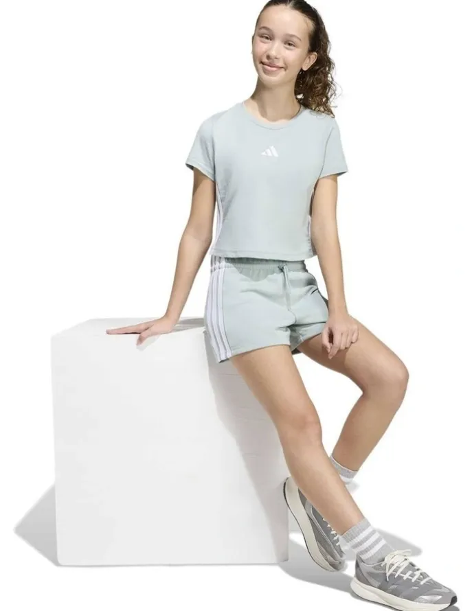 adidas Essentials Shorts in Wonder Sage/White