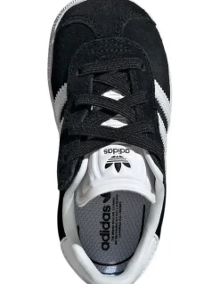 adidas Gazelle Cf Elastic Lace Infant Sneakers in Black/White
