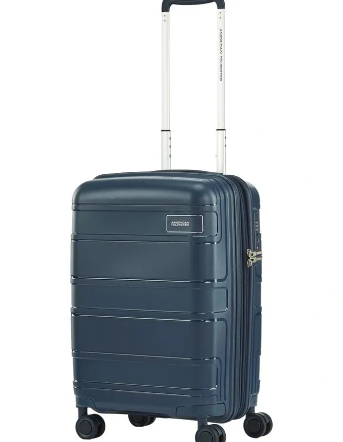 American Tourister Light Max 55cm Spinner Suitcase in Navy