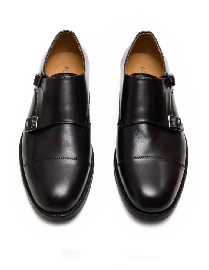 Aquila Davis Monk Strap Shoes in Black