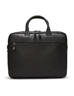Aquila Montoro Leather Briefcase in Black