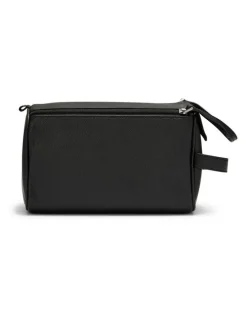 Aquila Montoro Leather Toiletry Bag in Black
