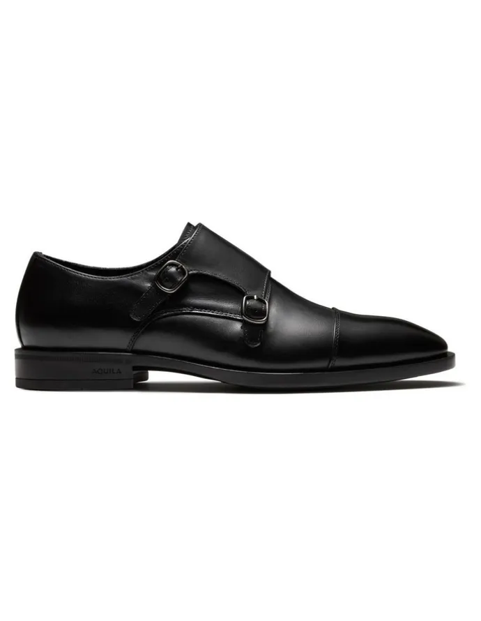 Aquila Murphy Monk Strap Shoes in Black