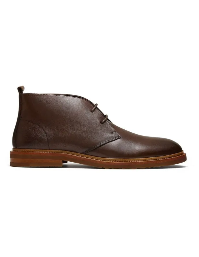 Aquila Ollie Leather Chukka Boots in Brown