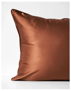 Aura Home Zara Silk Linen Standard Pillowcase in Bronze