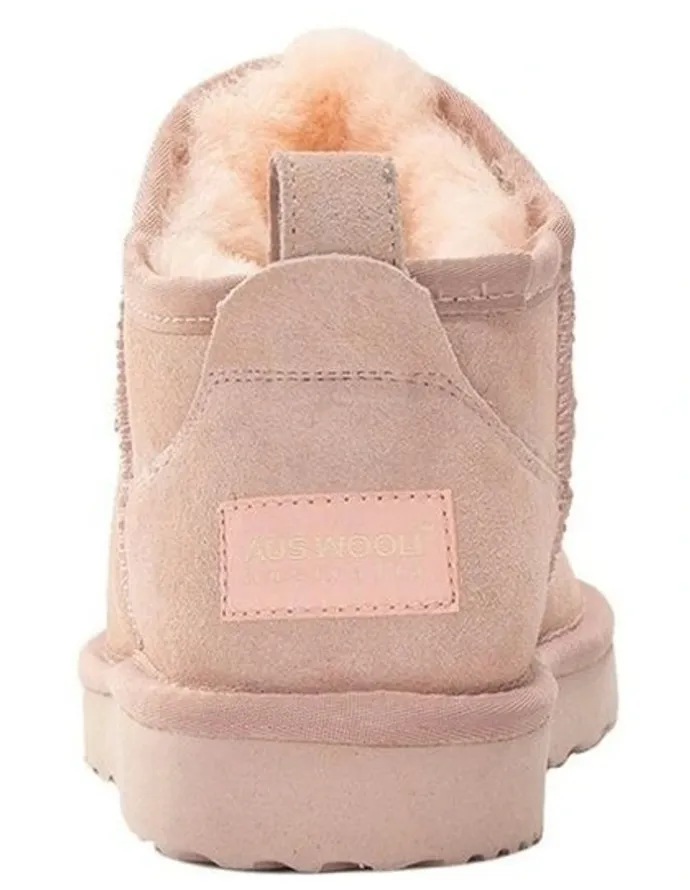 Aus Wooli Ugg Airlie Ultra Mini Boots in Pink