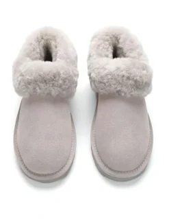 Aus Wooli Ugg Coogee Scuff Slippers in Grey