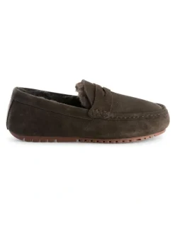 Aus Wooli Ugg Men Terrigal Cosy Moccas Chocolate