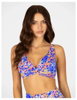 Baku Biarritz D Cup Twist Bikini Bra Top in Sapphire