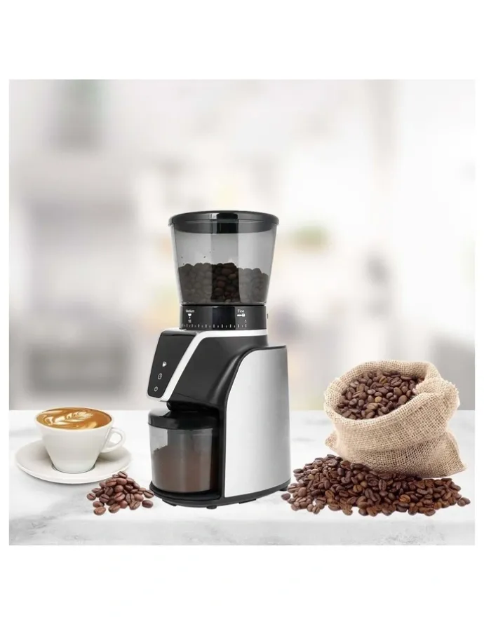Barista Mate Electric Burr Coffee Bean Grinder in Black