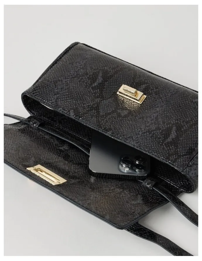 Basque Ava Satchel Bag in Black