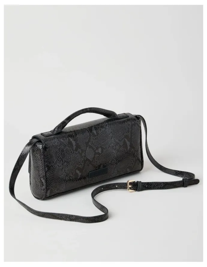 Basque Ava Satchel Bag in Black