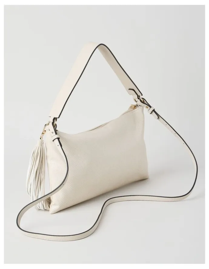 Basque Chloe Shoulder Bag in Cream