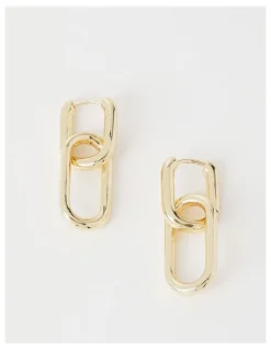 Basque Double Chain Earring in Gold