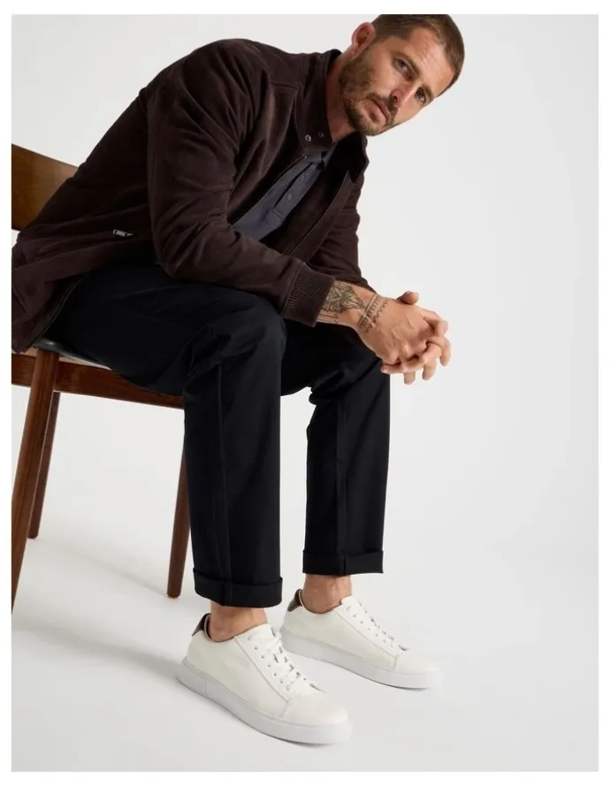 Basque Fox Leather Sneaker in White