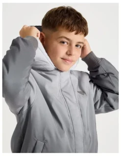 Bauhaus Ombre Puffer Jacket in Grey
