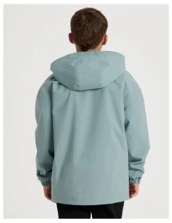 Bauhaus Rain Jacket with Fleece Lining in Blue