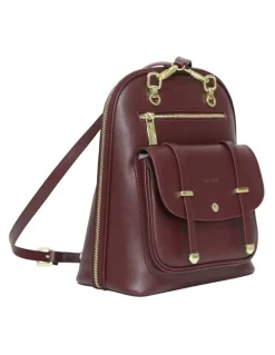 Belle & Bloom Ave Leather Backpack in Burgundy