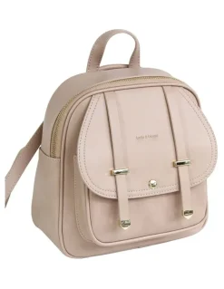 Belle & Bloom Camila Leather Backpack in Dusty Pink