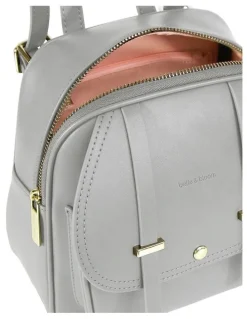 Belle & Bloom Camila Leather Backpack in Grey