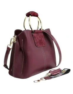 Belle & Bloom Twilight Leather Crossbody Bag in Merlot
