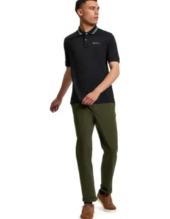 Ben Sherman Collar Interest Polo Shirt in Black
