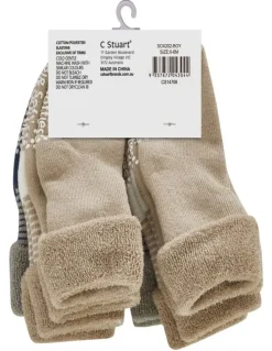 Big Softies Anti-Slip Terry Socks 8 Pack in Blue