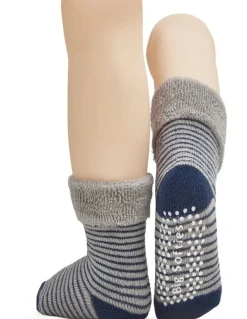 Big Softies Anti-Slip Terry Socks 8 Pack in Blue