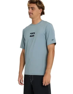 Billabong All Day Wave Surf Shirt in Blue Fog