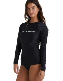 Billabong Society Long Sleeve Rash Vest in Black