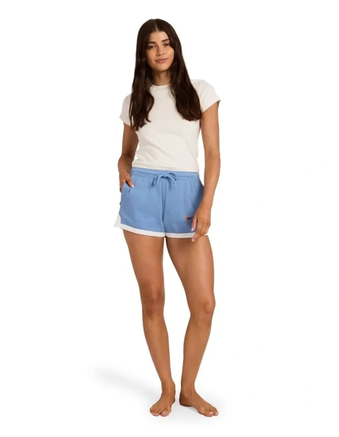 Billabong Surf Le Soleil Elastic Waist Shorts In Blue Horizon