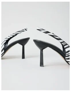 Blaq Breanna Heeled Shoes in Zebra