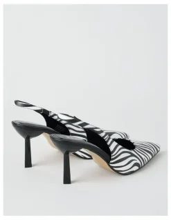 Blaq Breanna Heeled Shoes in Zebra