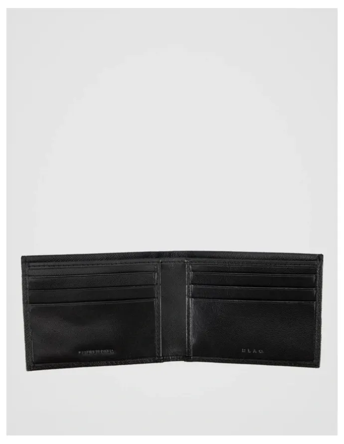 Blaq Saffiano Bifold Leather Wallet Black Wallet Black