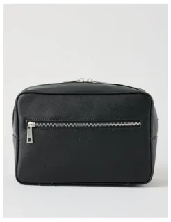 Blaq Saffiano Toiletry Bag in Black