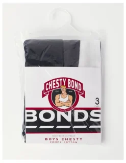 Bonds Cotton Chesty Singlet 3 Pack in Multi