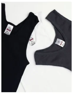 Bonds Cotton Chesty Singlet 3 Pack in Multi