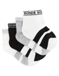 Bonds Sportlet Socks 4 Pack in Multi P01