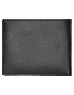 Boss Smooth Leather Coin Purse Wallet in Black