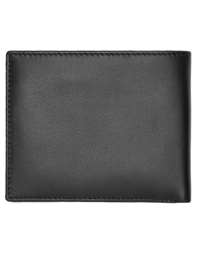 Boss Smooth Leather Coin Purse Wallet in Black
