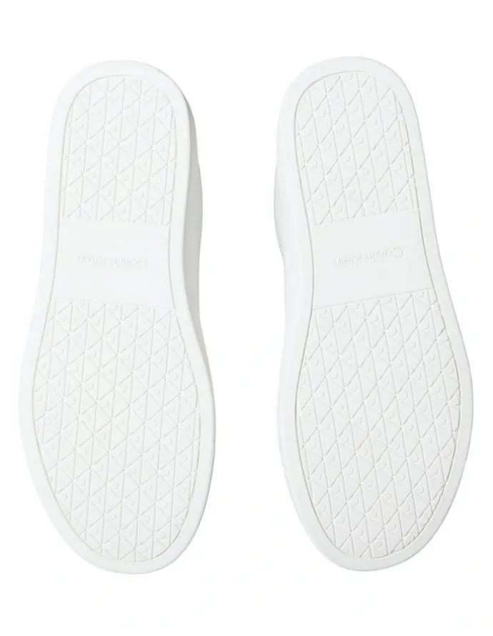Calvin Klein Classic Cupsole Laceup Trainer Shoes in White