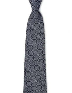 Cambridge Astrolabe Silk Tie In Pink