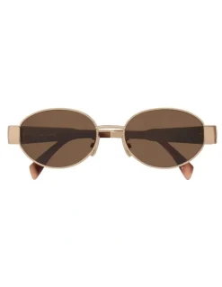 Celine Triomphe Metal Sunglasses CL40235U in Gold