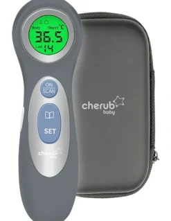 Cherub Baby Touchless Thermometer - Baby Forehead Thermometer Australia - Room Thermometer - Slate