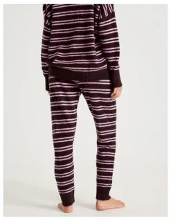 Chloe & Lola Cosy Boucle Cuffed Pant in Burnt Stripe