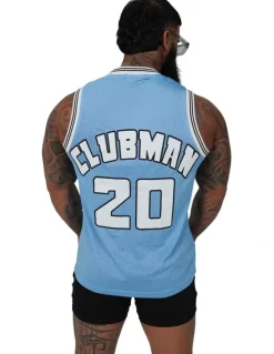Clubman Ocean Crest Singlet in Blue
